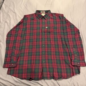 NWT L.L.Bean Men's Traditional Fit XXL TALL Scotch Plaid Flannel